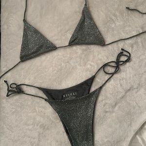 Meshki Small silver glitter bikini